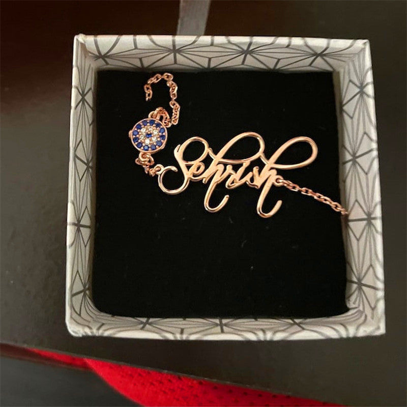 Unisex Good Luck Charm and Personalized Name Handmade Bracelet - ChoreGirl
