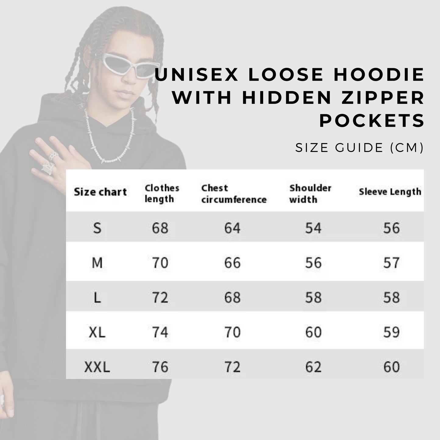 Unisex Loose Fleece-lined Sports Hoodie with Hidden Zipper Pockets - ChoreGirl