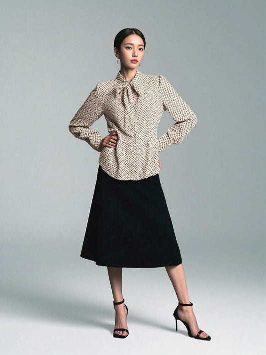 French style women’s geometric shirt