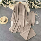 Women's Casual Knitted Three-piece Outfit Set