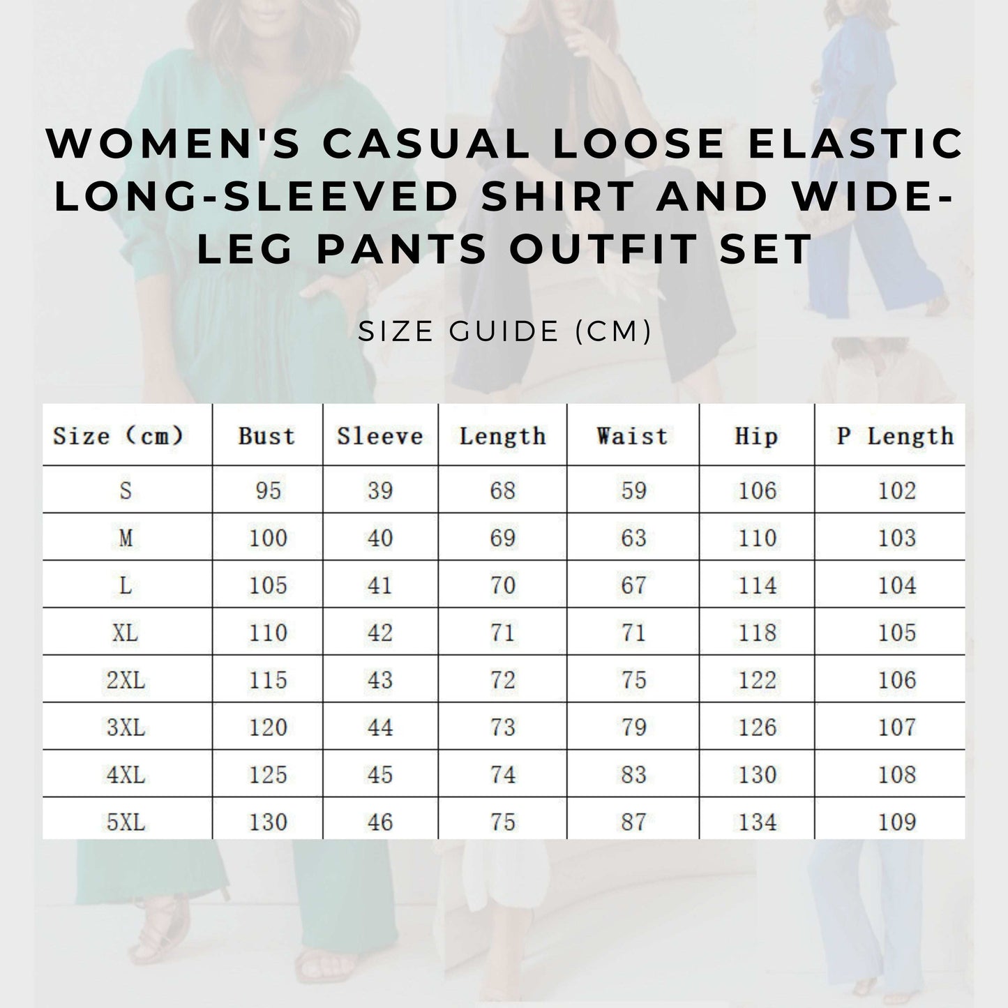 Women's Casual Loose Elastic Long-sleeved Shirt and Wide-leg Pants Outfit Set - ChoreGirl