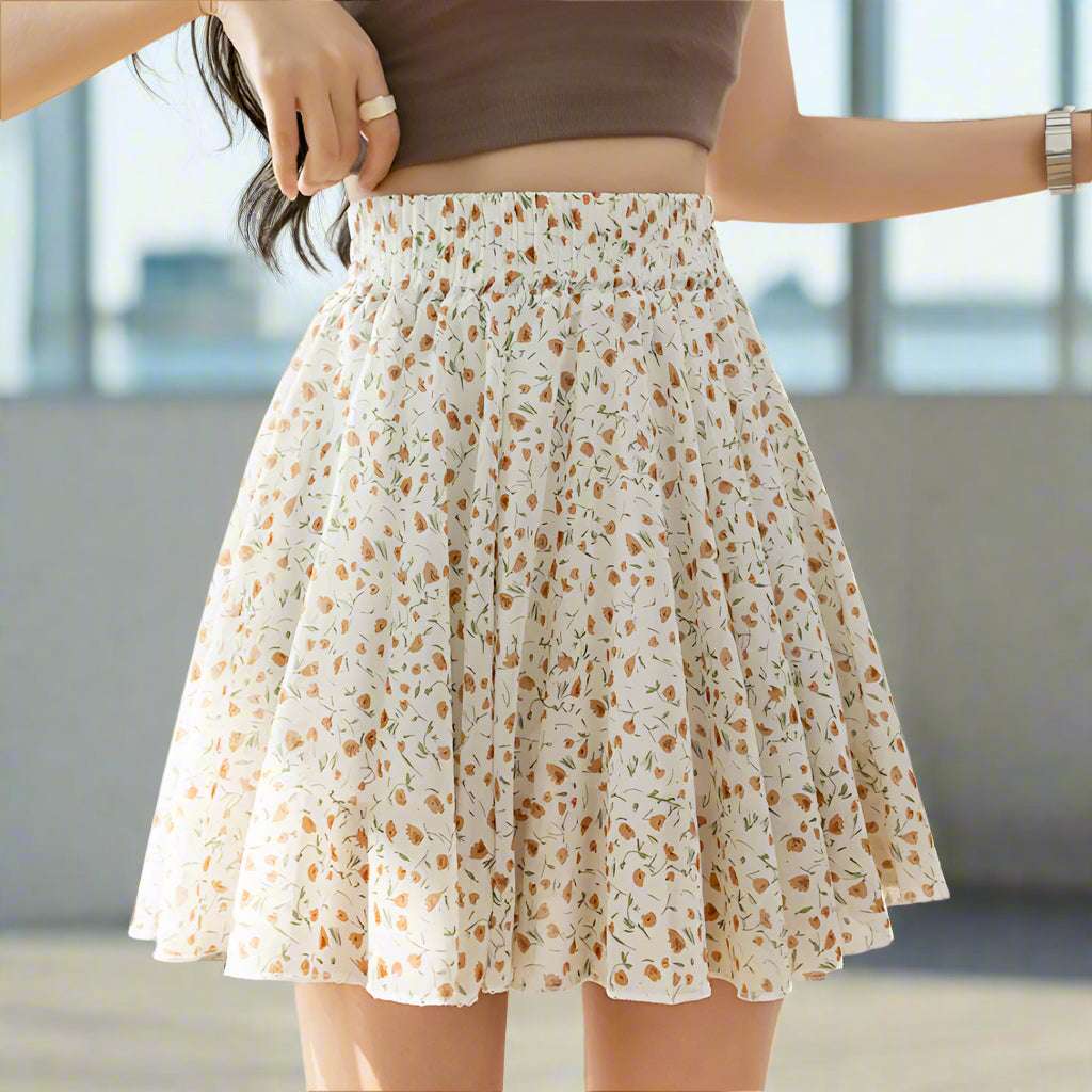 Women's Chiffon Floral Mini Skirt - ChoreGirl