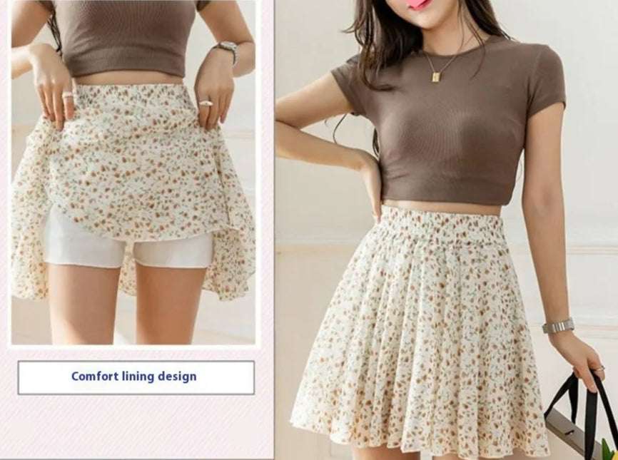 Women's Chiffon Floral Mini Skirt - ChoreGirl