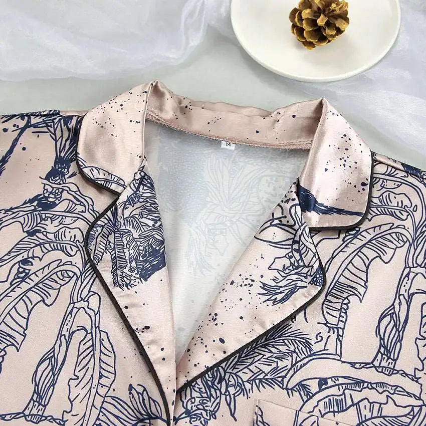 Women's Satin Two Piece Pajamas Set - ChoreGirl