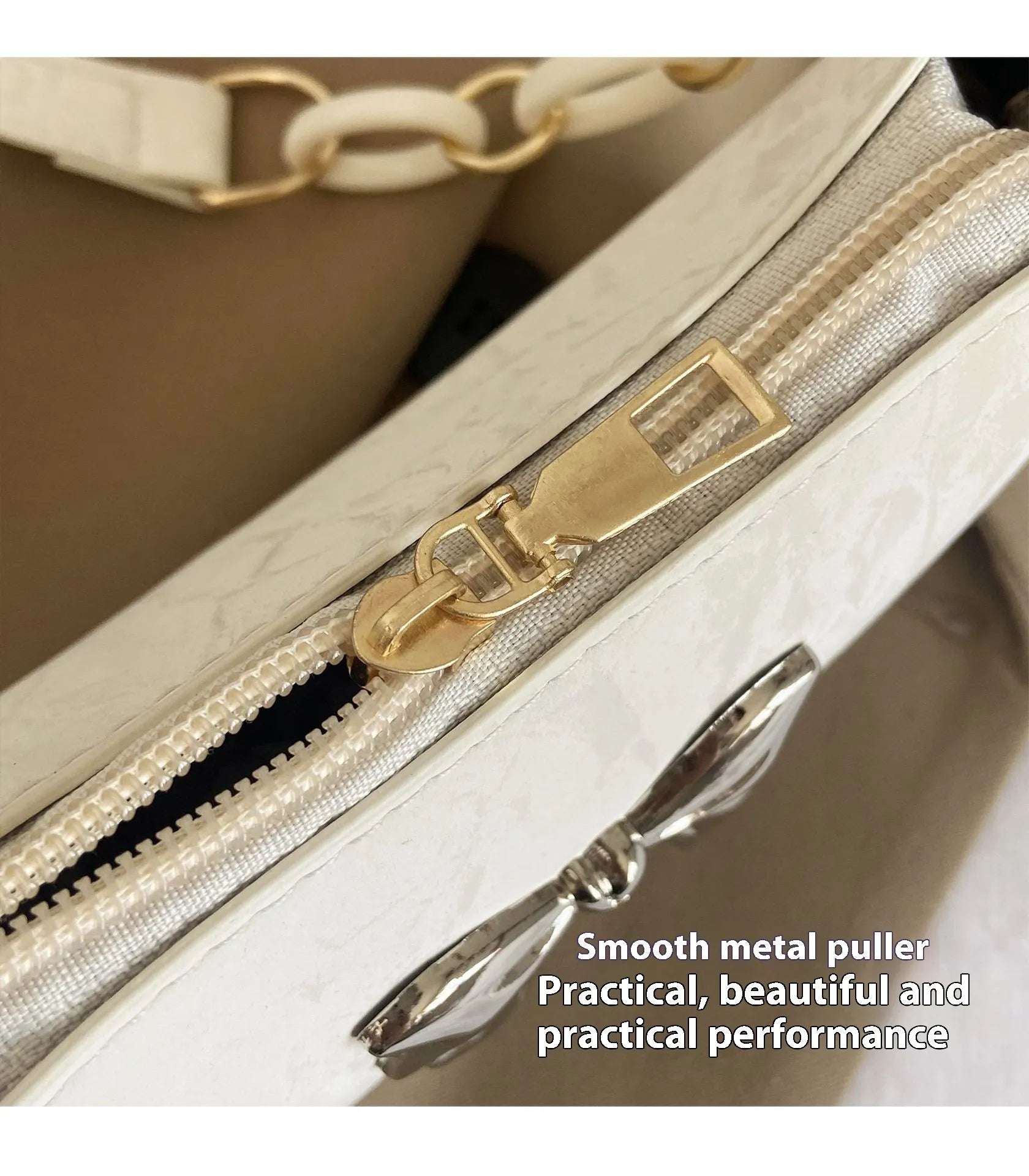 Women's Small One Shoulder Bag with a Metal Bow - ChoreGirl