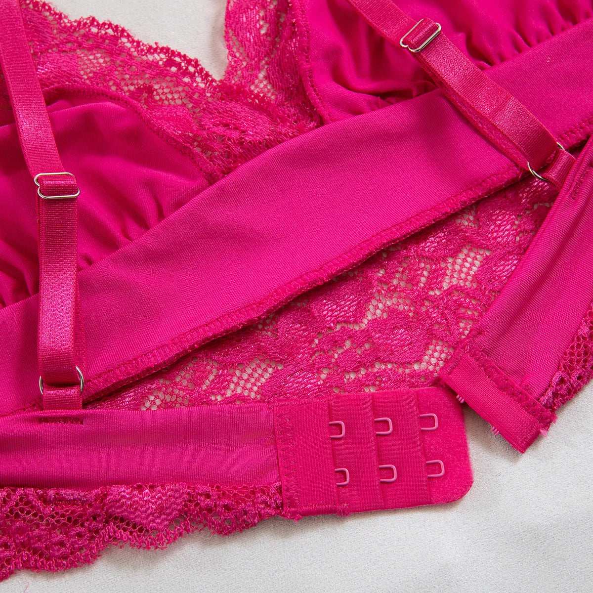 Women's Stretchy Lace Top and Shorts Sexy Pajamas Set - ChoreGirl