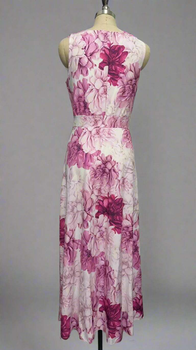 Women's Summer Casual Sleeveless Floral Dress - ChoreGirl