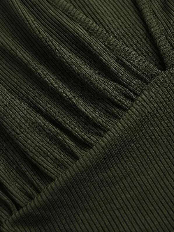 Women's Deep V-neck Pleated Wide Leg Body Shaping Stretch Fabric Jumpsuit - ChoreGirl