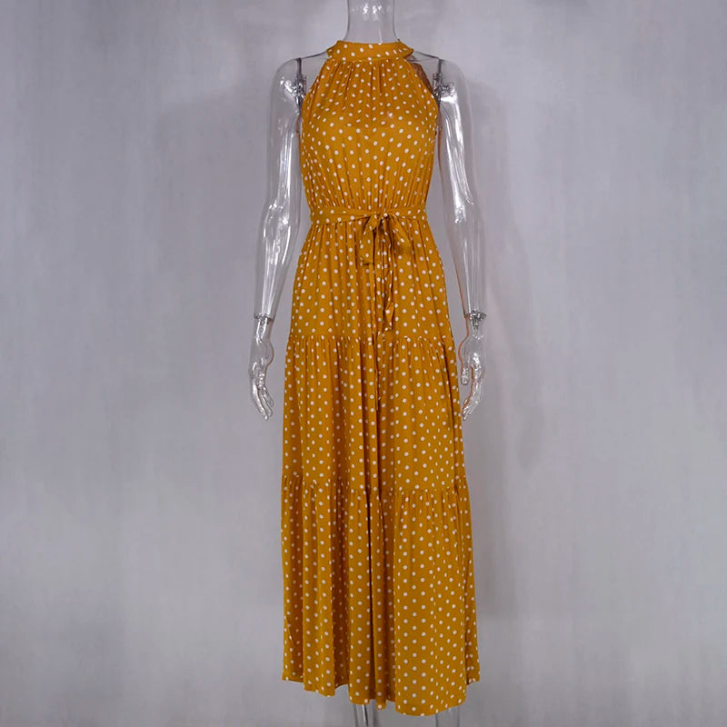 Women's Casual Long Strapless Sundress - ChoreGirl