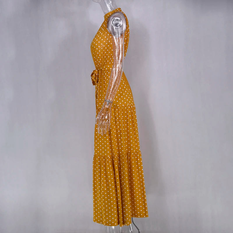 Women's Casual Long Strapless Sundress - ChoreGirl