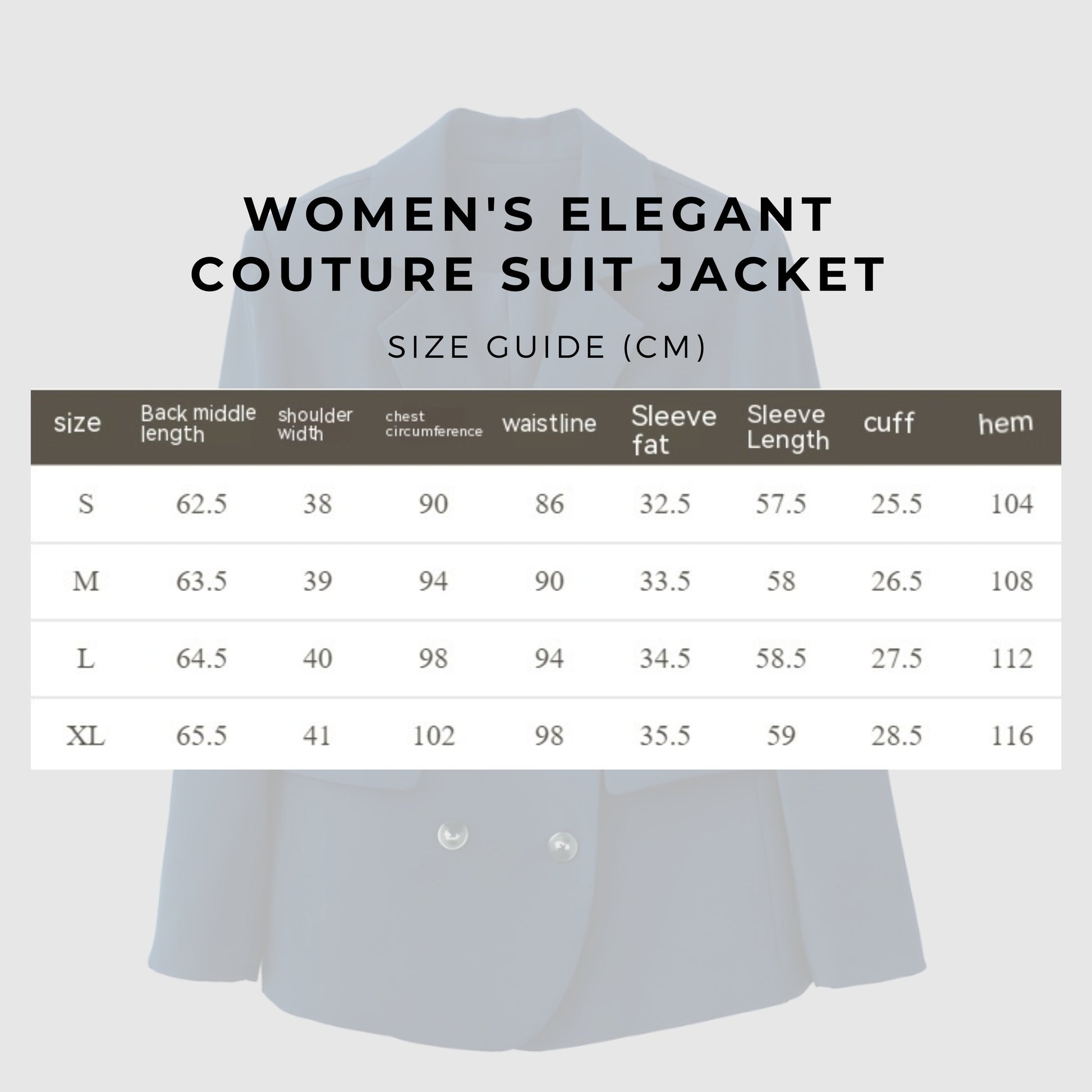 Women's Elegant Couture Suit Jacket - ChoreGirl