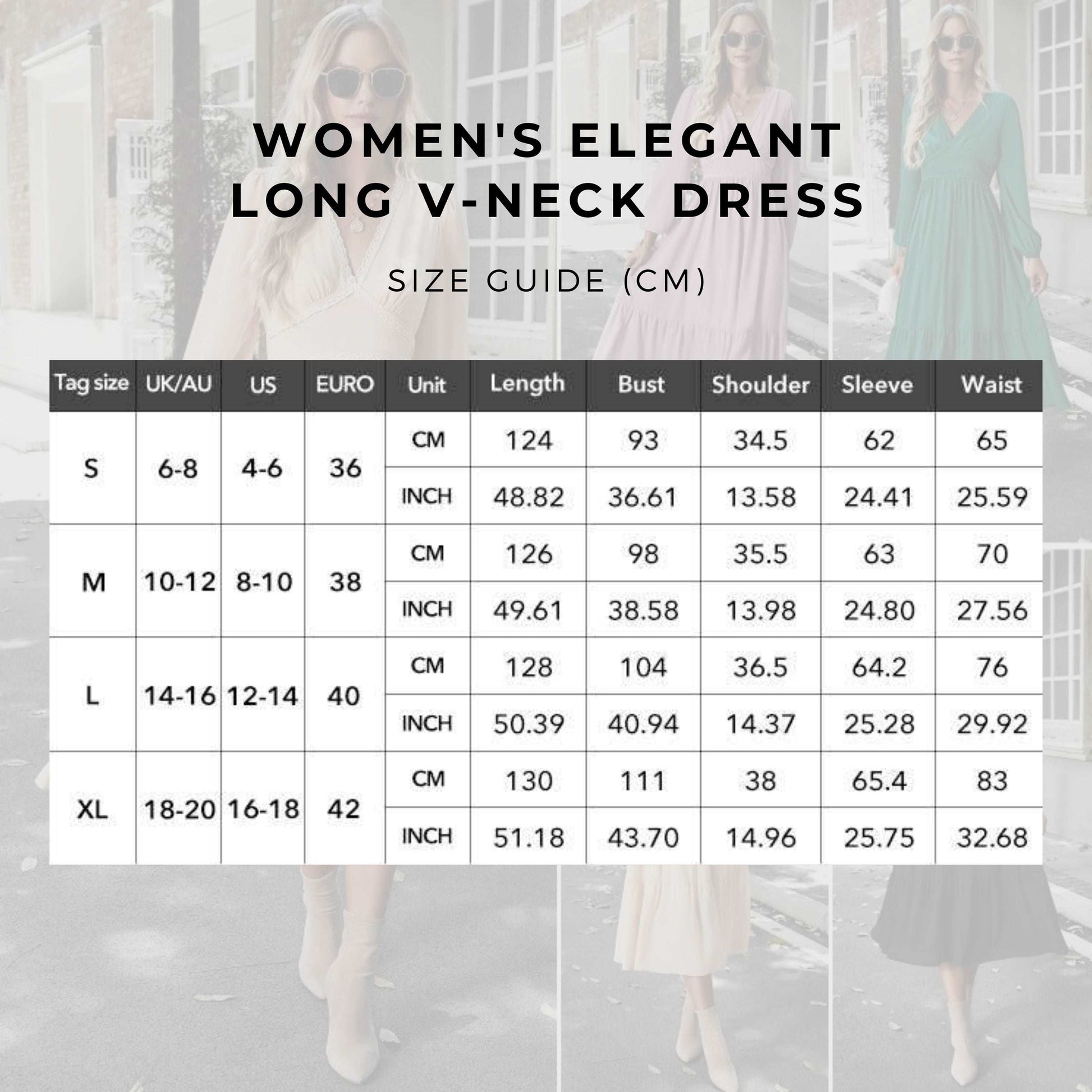 Women's Elegant Long V-neck Dress - ChoreGirl