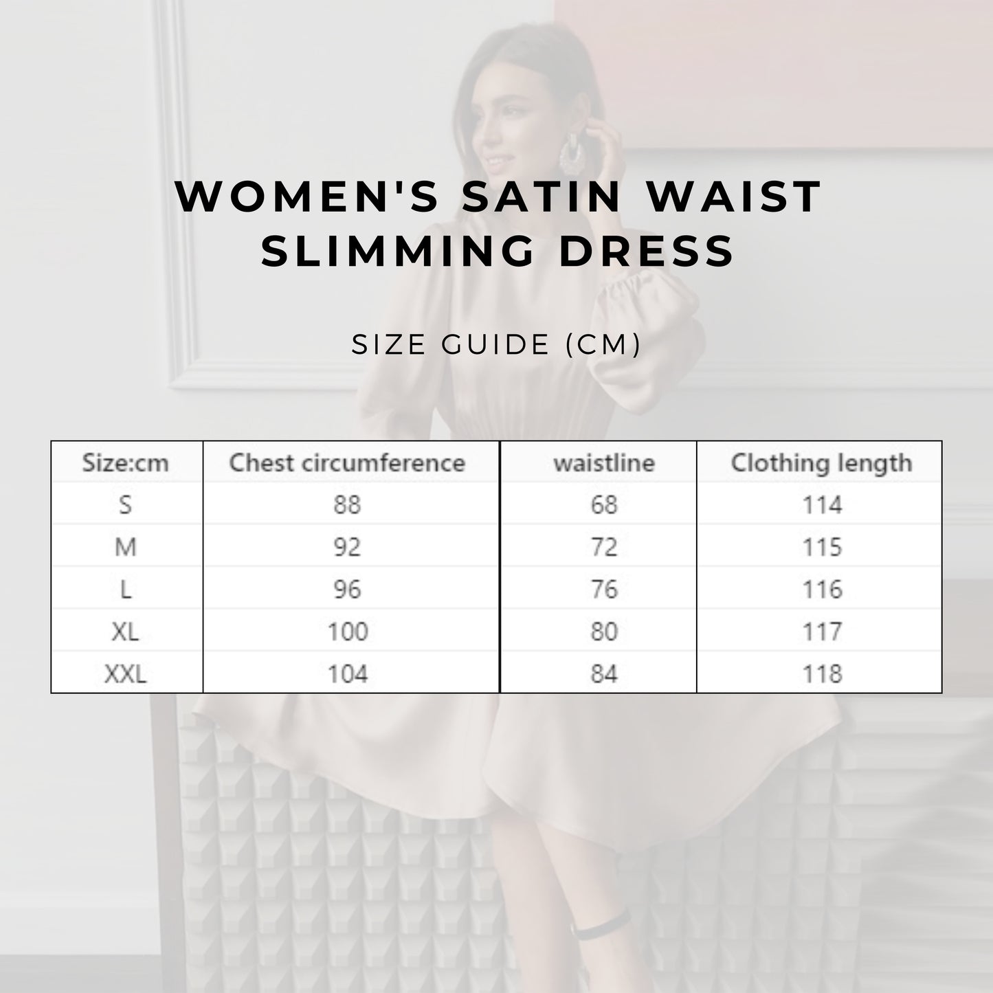 Women's Satin Waist Slimming Dress - ChoreGirl