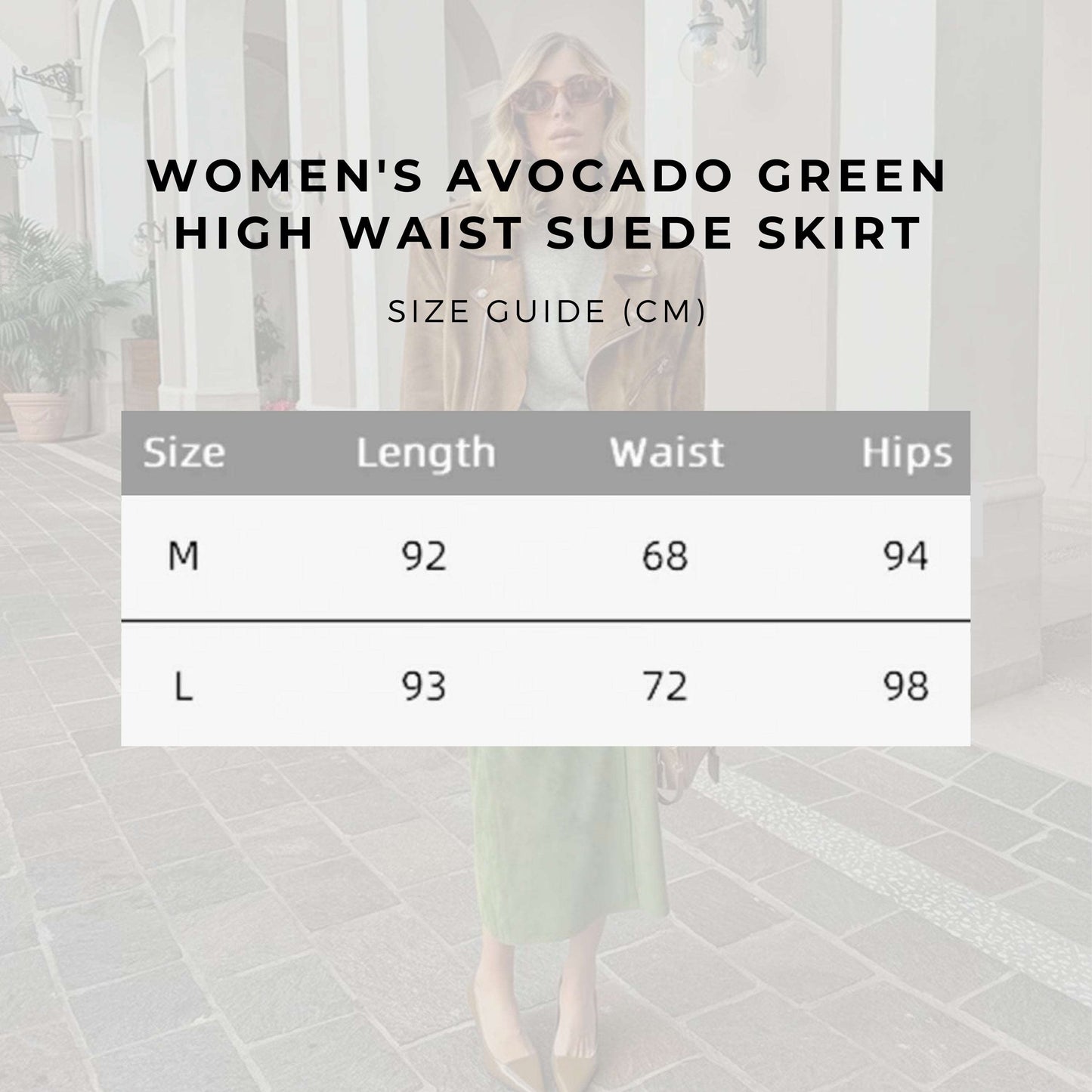 Women's Avocado Green High Waist Suede Skirt - ChoreGirl