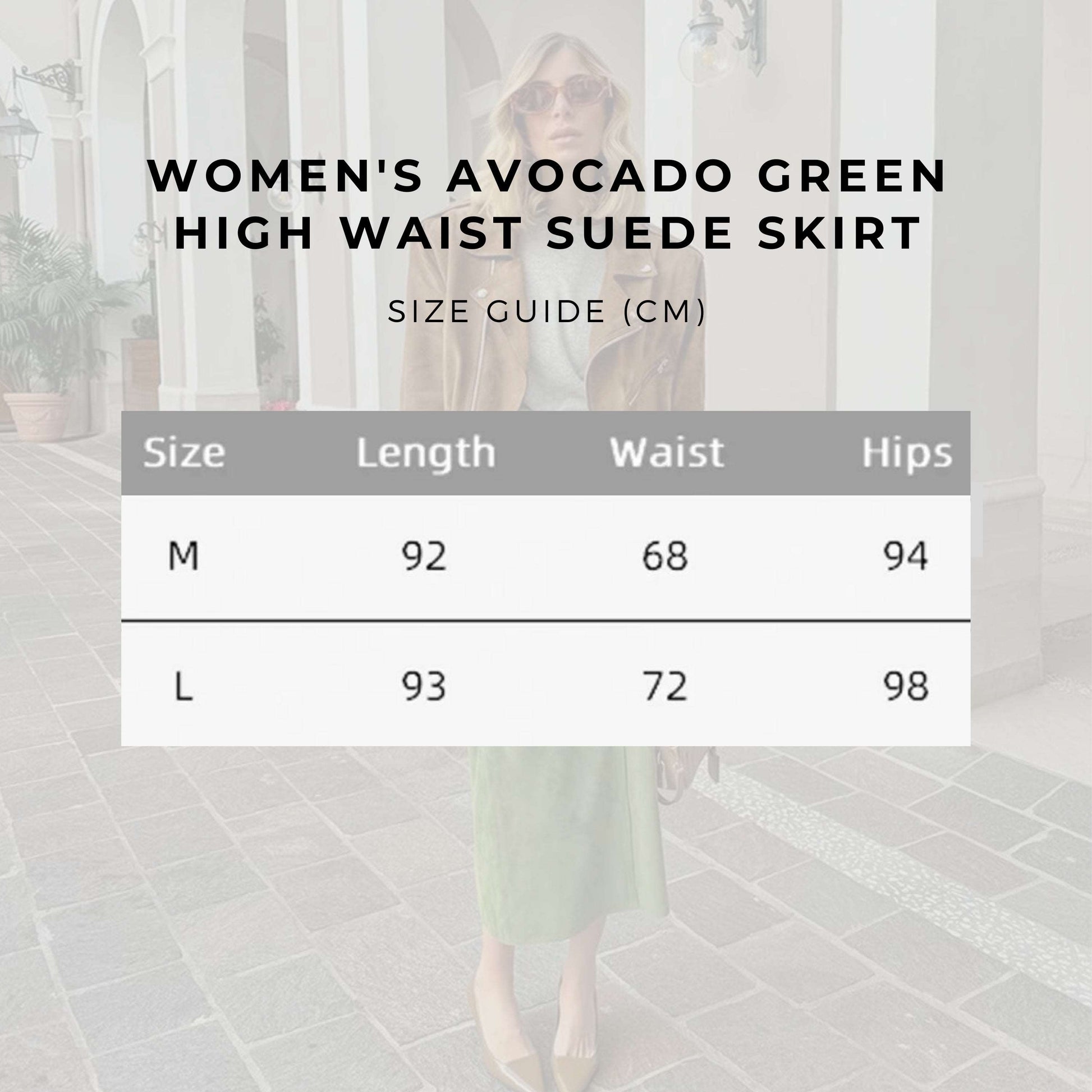 Women's Avocado Green High Waist Suede Skirt - ChoreGirl