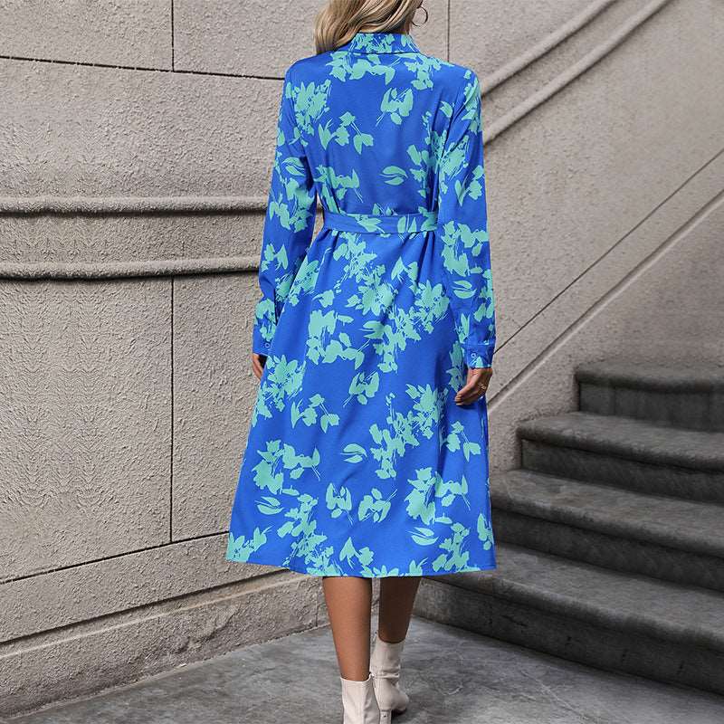 Women's Boho Shirt Dress with Belt - ChoreGirl