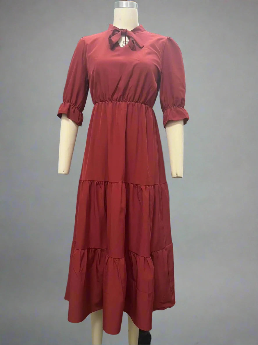 Women's Bow Tie Casual Dress - ChoreGirl