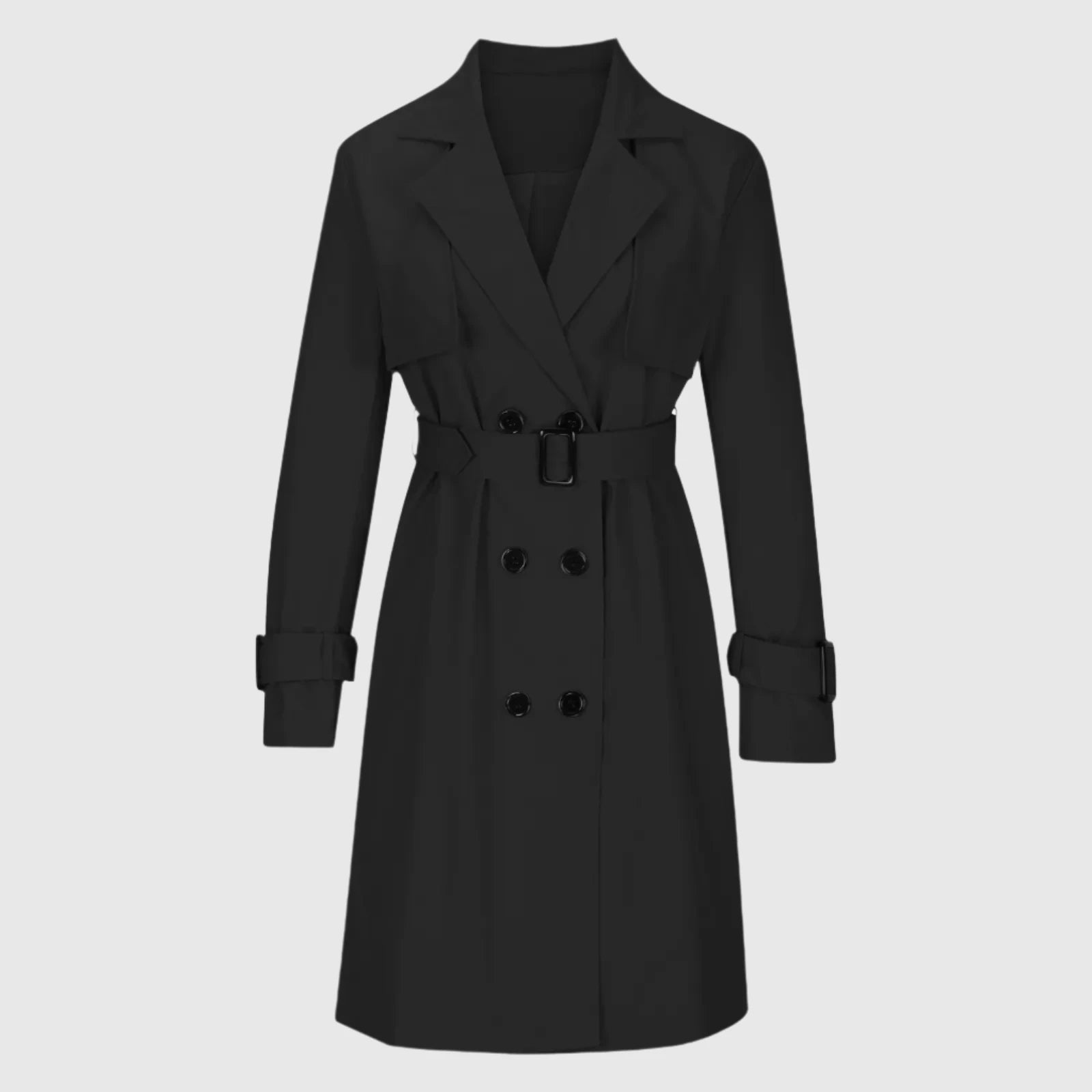 Women's Casual Double Breasted Trench Coat - ChoreGirl