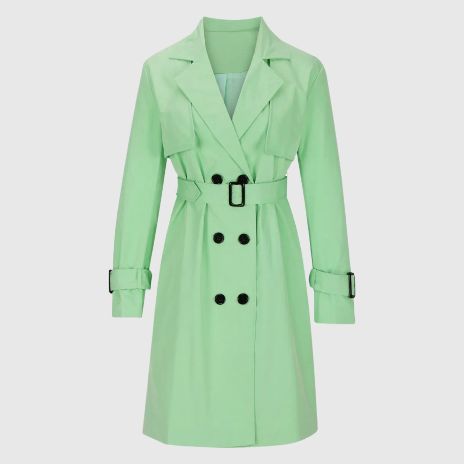 Women's Casual Double Breasted Trench Coat - ChoreGirl