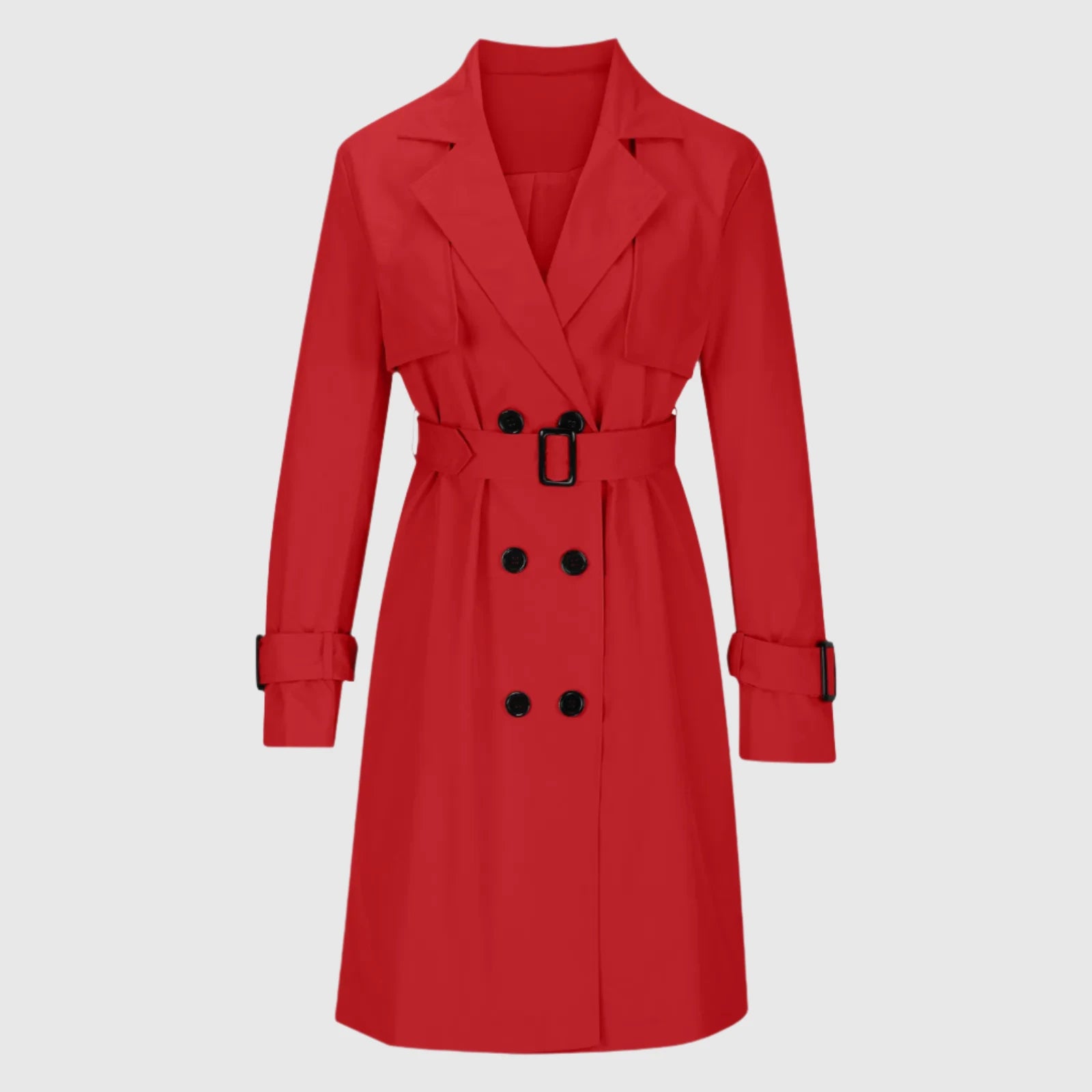 Women's Casual Double Breasted Trench Coat - ChoreGirl