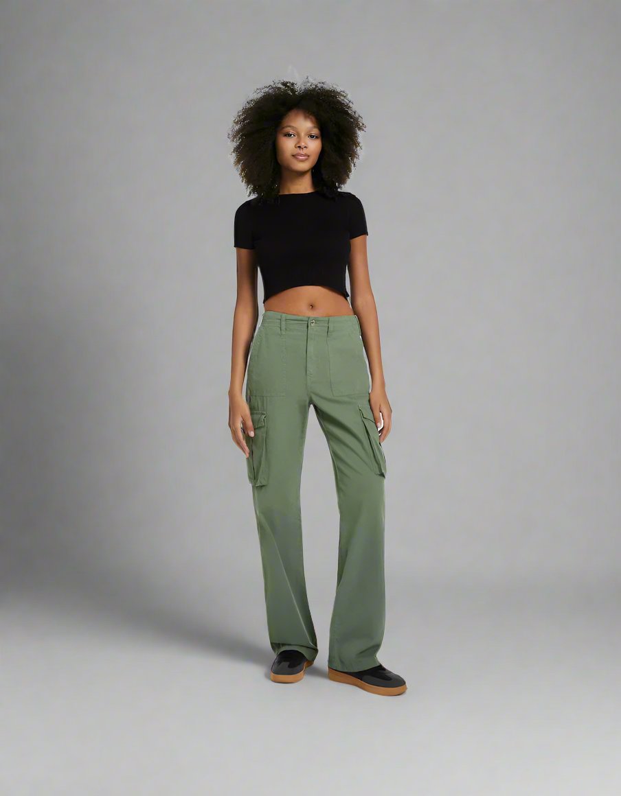 Women's Casual High Waist Straight, Wide Leg Jeans - ChoreGirl