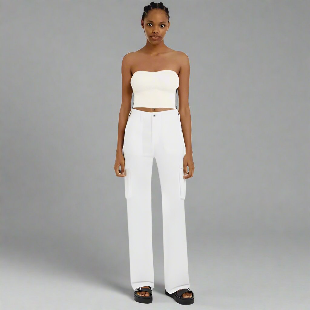 Women's Casual High Waist Straight, Wide Leg Jeans - ChoreGirl