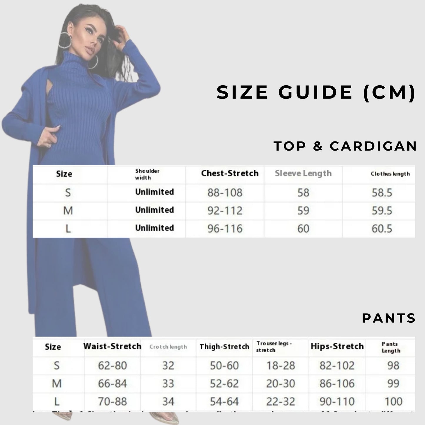 Women's Casual Knitted Three-piece Outfit Set - ChoreGirl