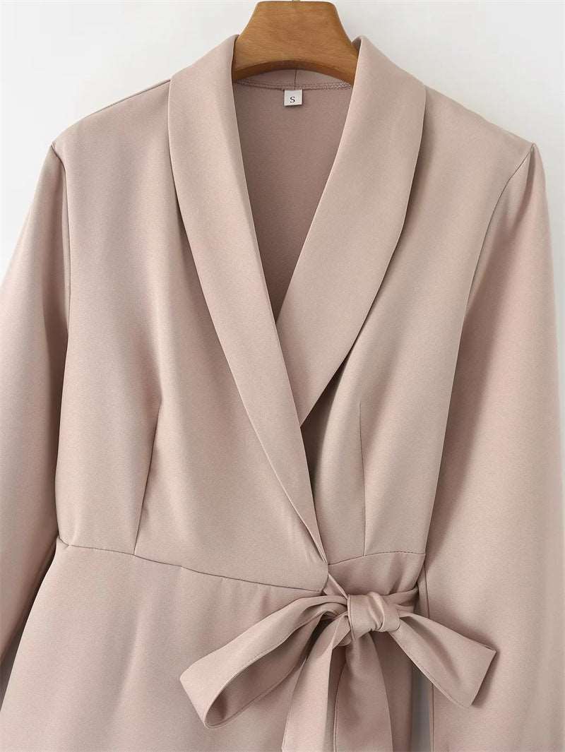 Women's Elegant Business Style A-Line Suit Dress - ChoreGirl