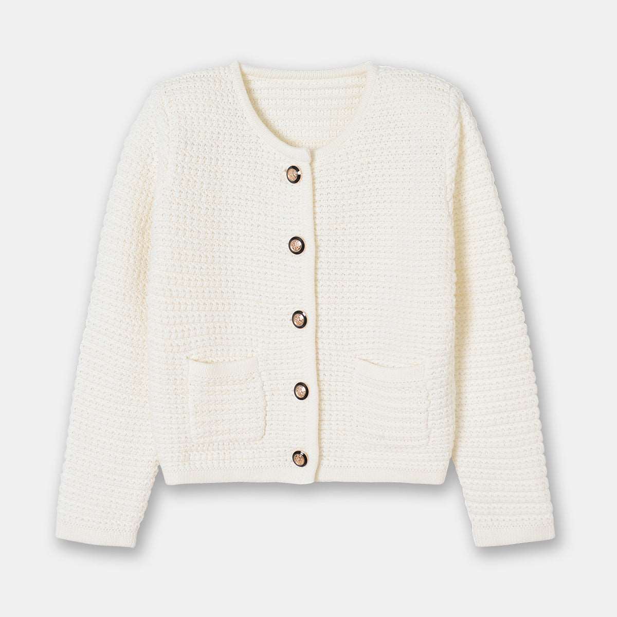 Women's Elegant Cotton Knit Cardigan - ChoreGirl