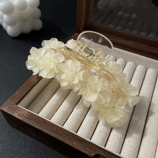 Women's Elegant Handmade Flower Hair Grip Clip - ChoreGirl