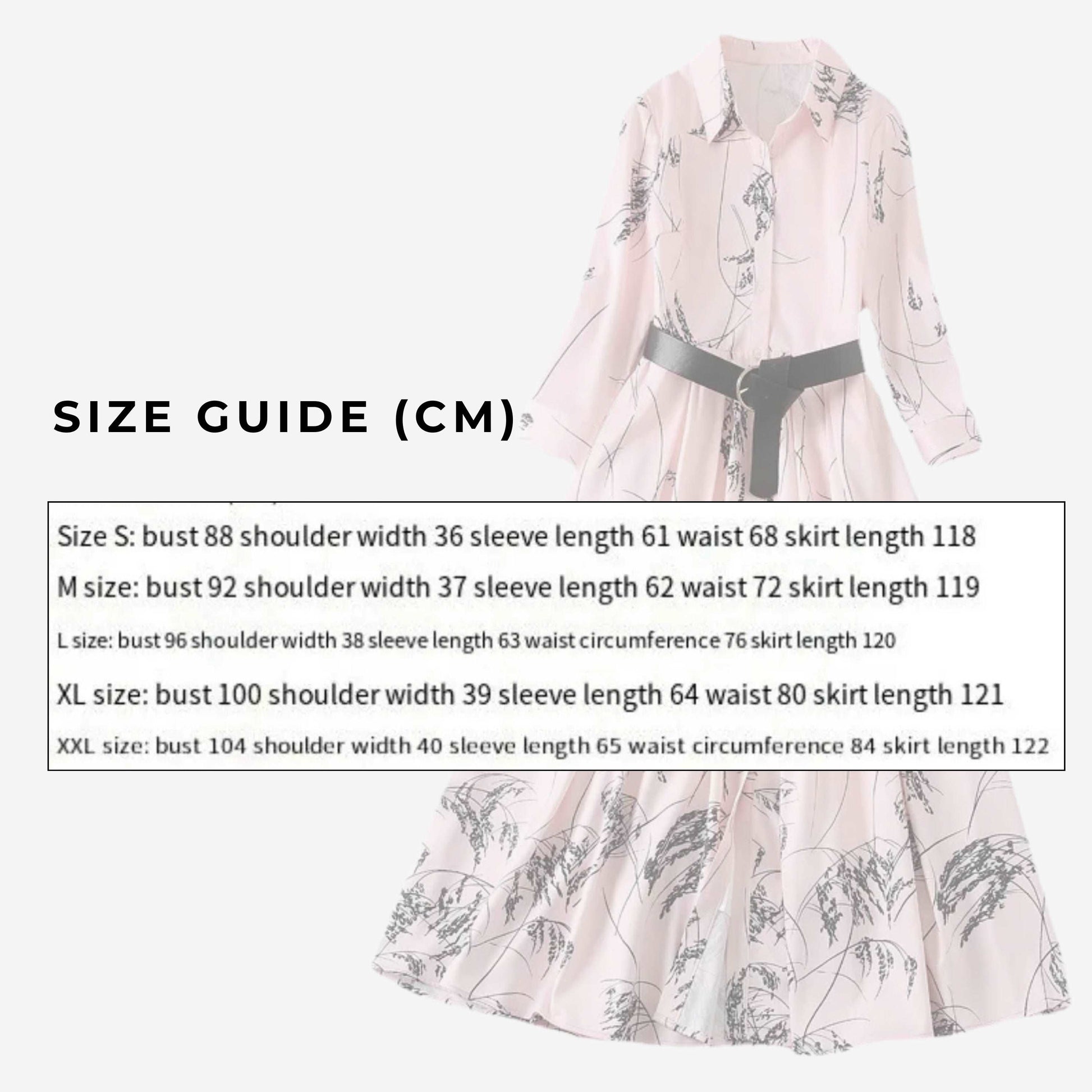 Women's Elegant Long-sleeved Large Swing Shirt Dress with Belt - ChoreGirl