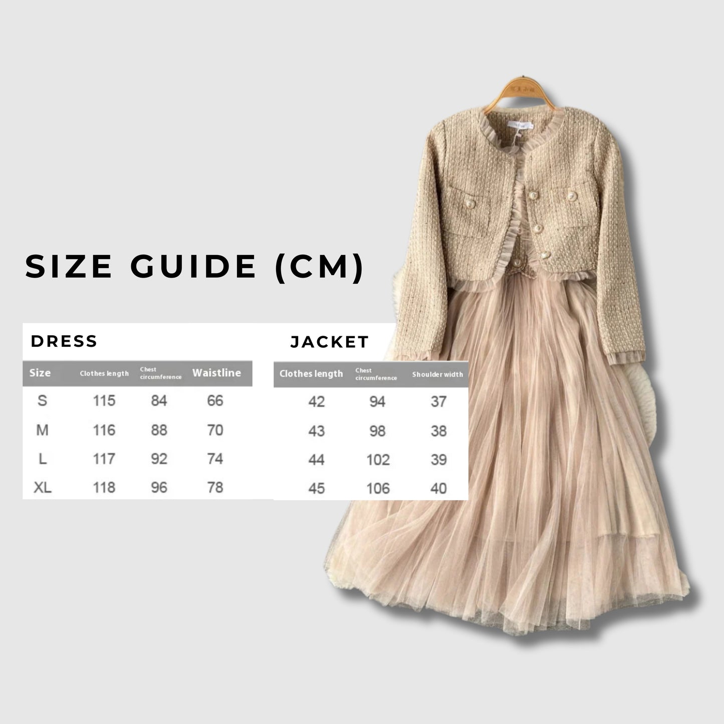 Women's Elegant Short Cardigan and Pleated Dress Outfit Set - ChoreGirl