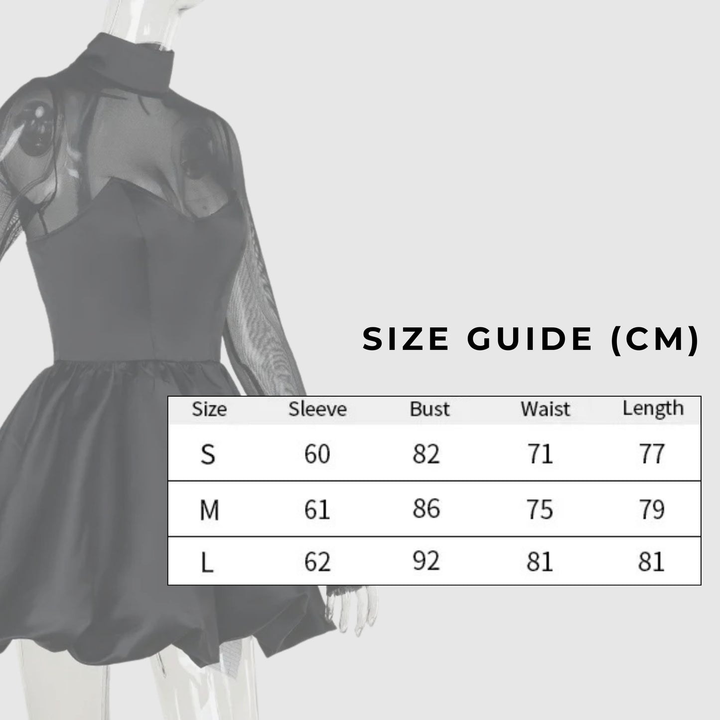Women's Elegant Slim Fit Mesh Sleeves and Bubble Hem Sexy Dress - ChoreGirl