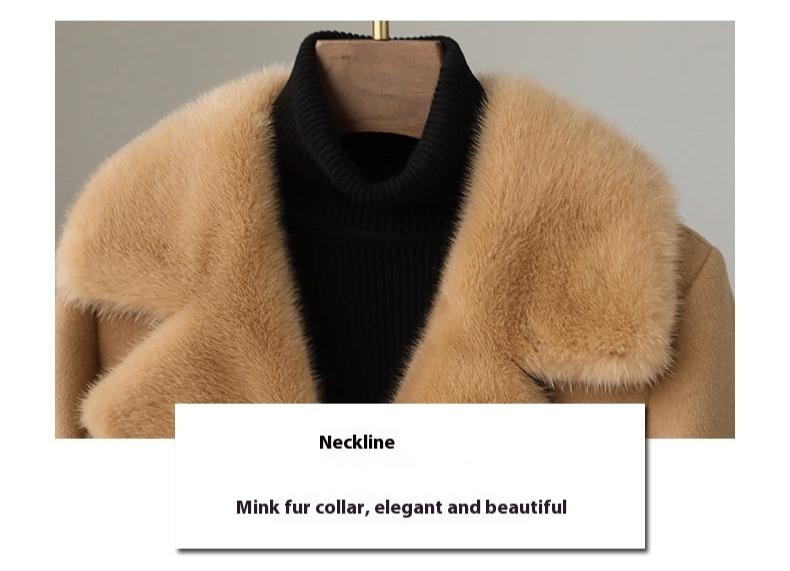 Women's Faux Fur Collar Down Long Coat - ChoreGirl