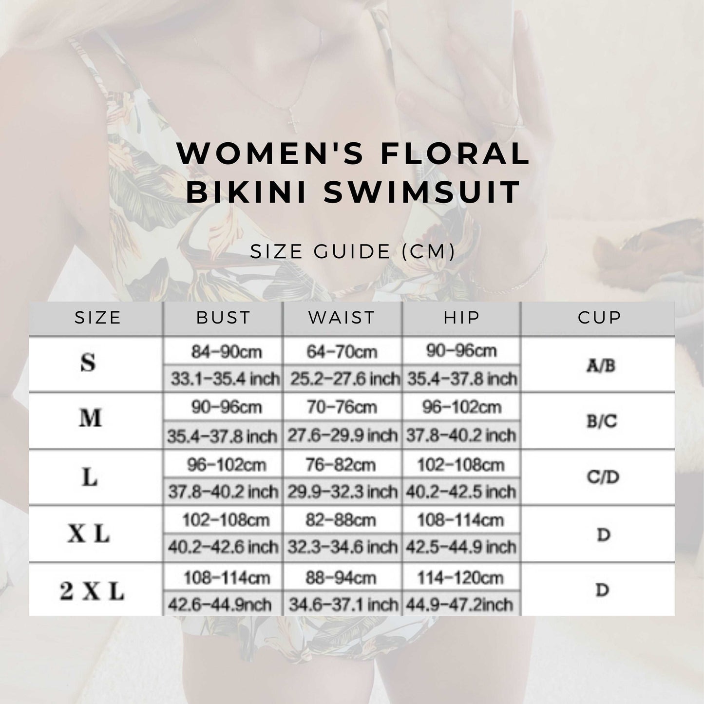 Women's Floral Bikini Swimsuit - ChoreGirl