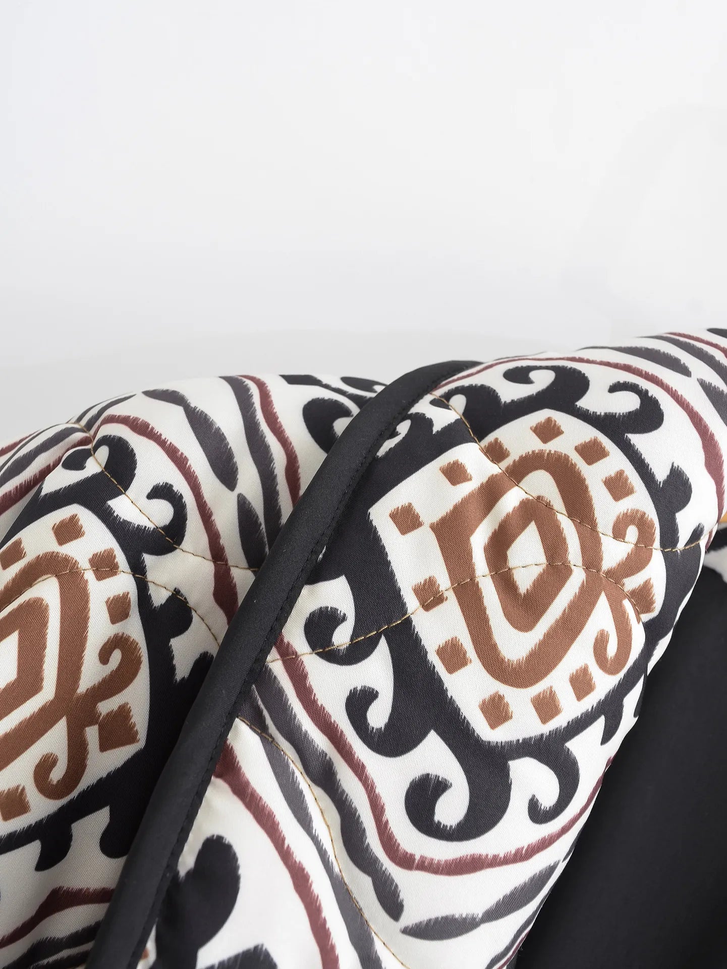 Women's Floral Print Vintage Cotton Padded Cropped Cardigan - ChoreGirl