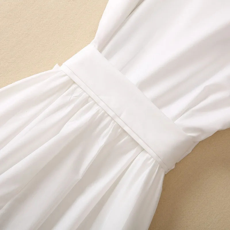 Women's Flower Print Lapel Collar Sleeveless Dress with Pockets - ChoreGirl