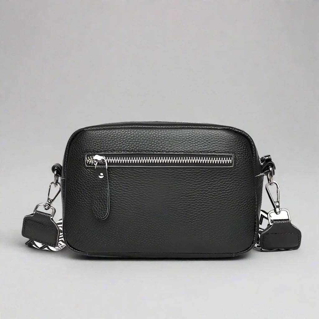 Women's Genuine Leather Small Shoulder Cross-body Bag With Wide Shoulder Strap - ChoreGirl