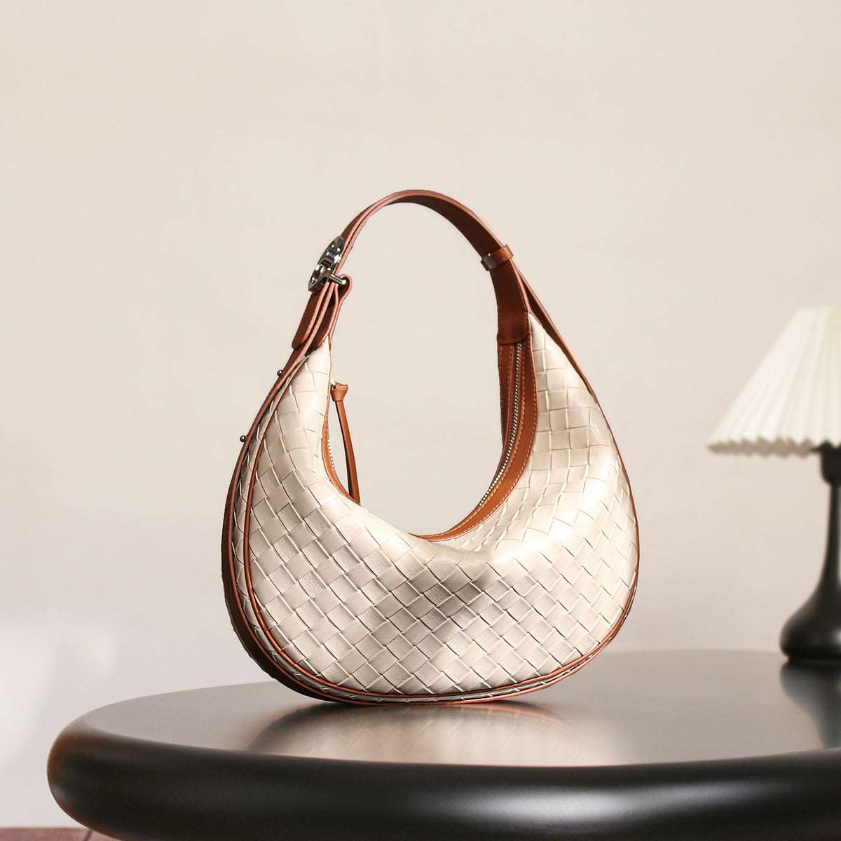 Women's Genuine Leather Woven Bag - ChoreGirl