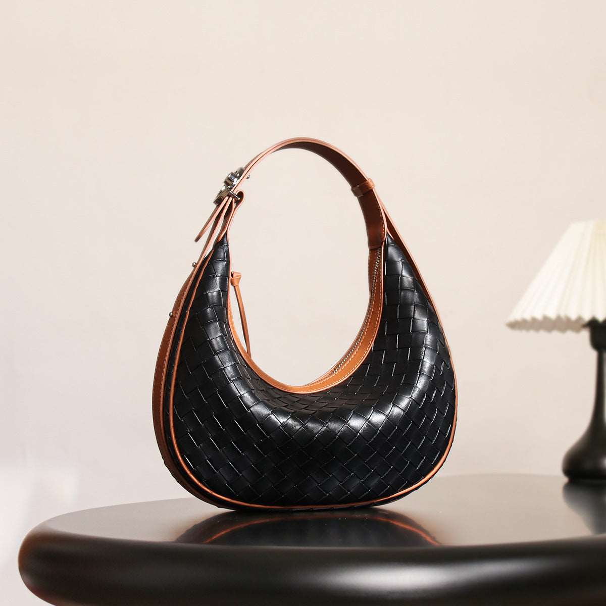 Women's Genuine Leather Woven Bag - ChoreGirl