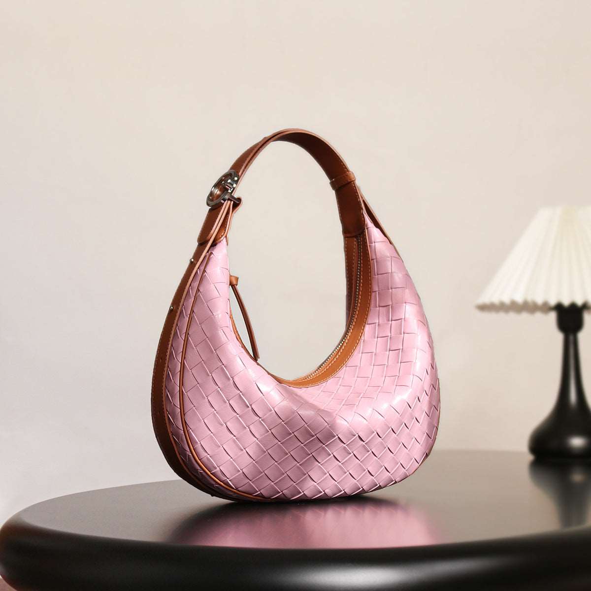 Women's Genuine Leather Woven Bag - ChoreGirl