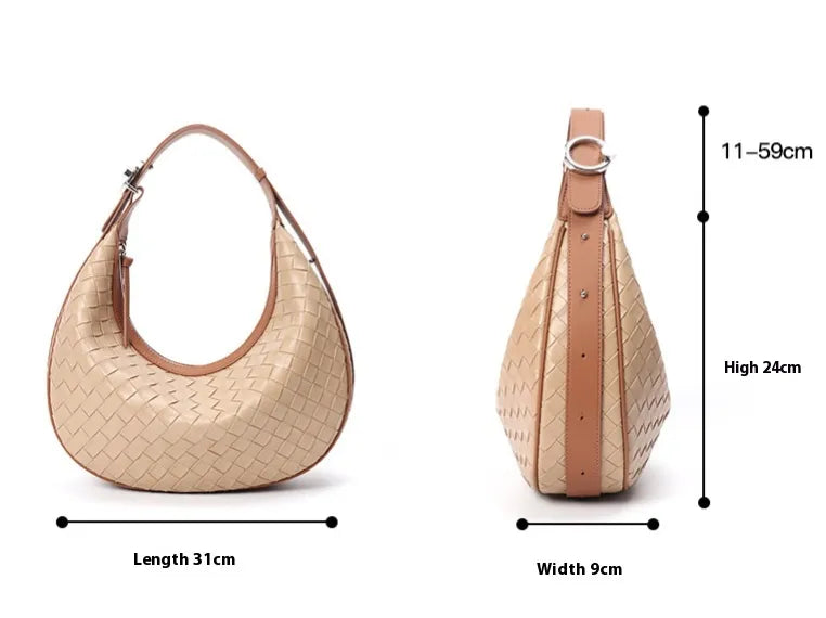 Women's Genuine Leather Woven Bag - ChoreGirl