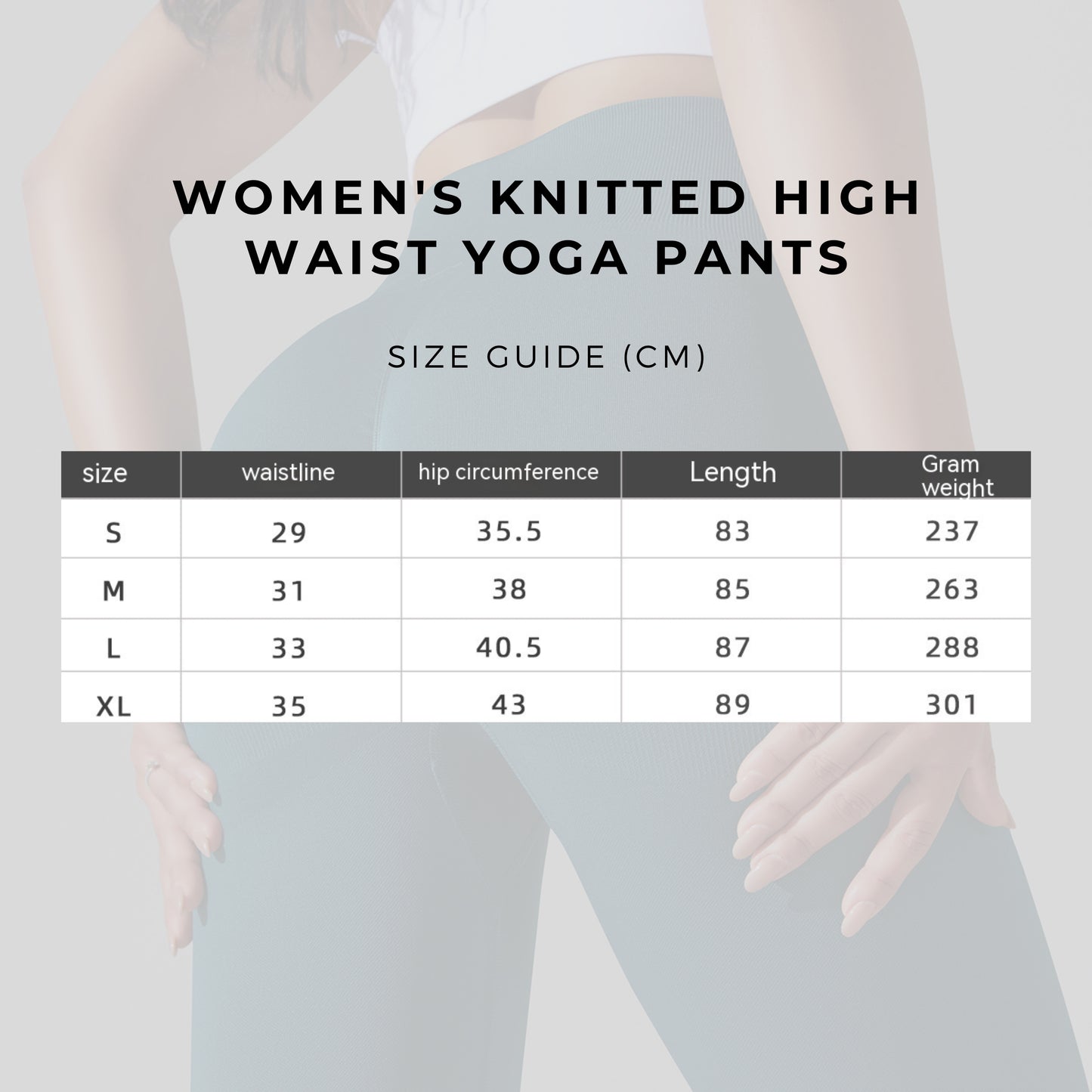 Women's Knitted High Waist Yoga Pants - ChoreGirl