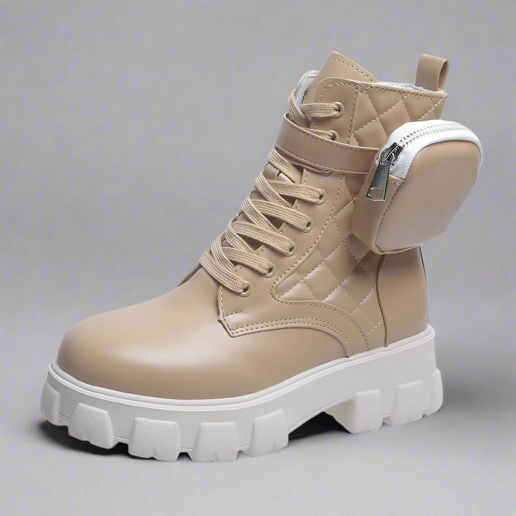 Women's Lace-up Thick Sole Martin Boots - ChoreGirl