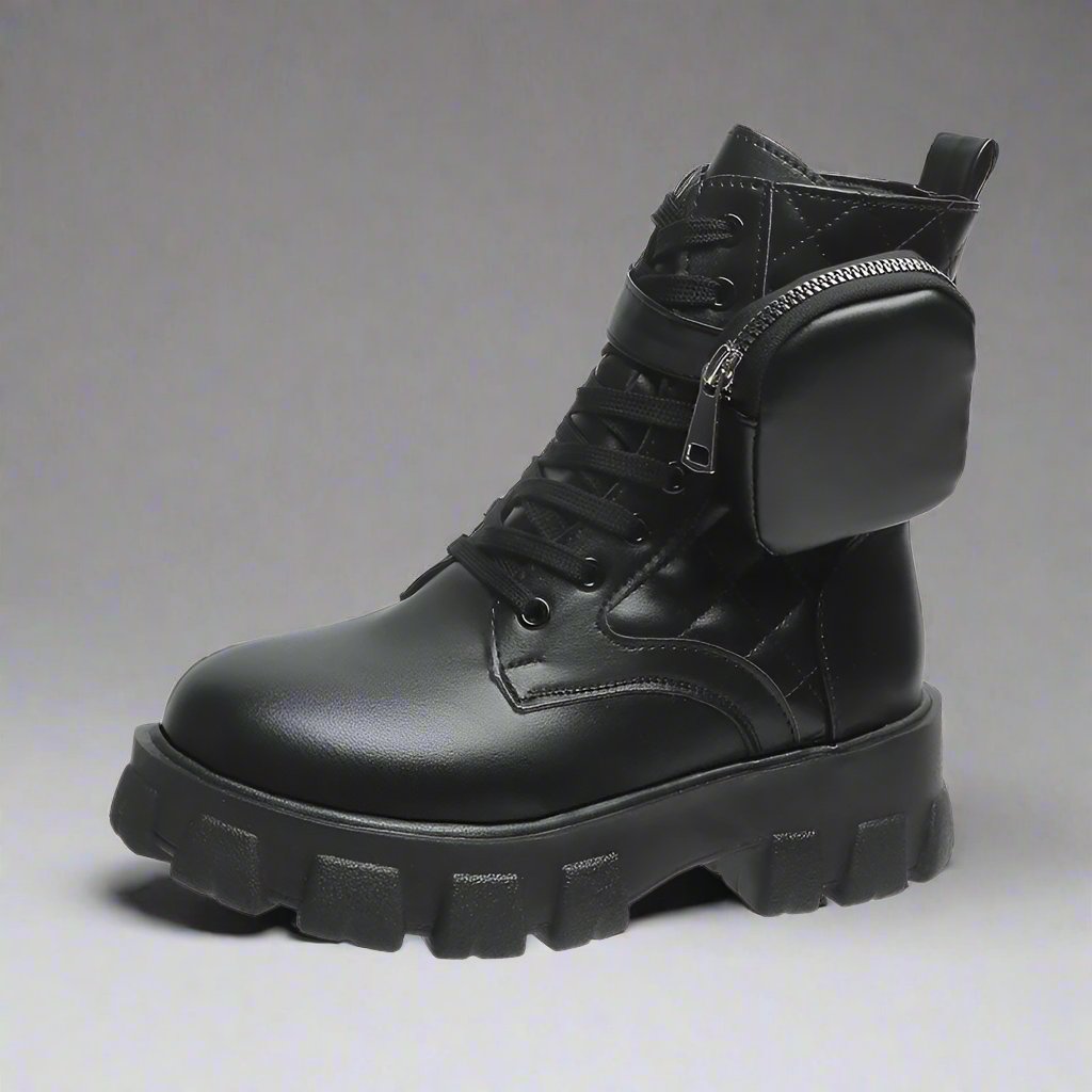 Women's Lace-up Thick Sole Martin Boots - ChoreGirl