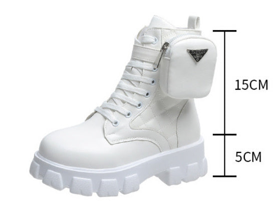 Women's Lace-up Thick Sole Martin Boots - ChoreGirl