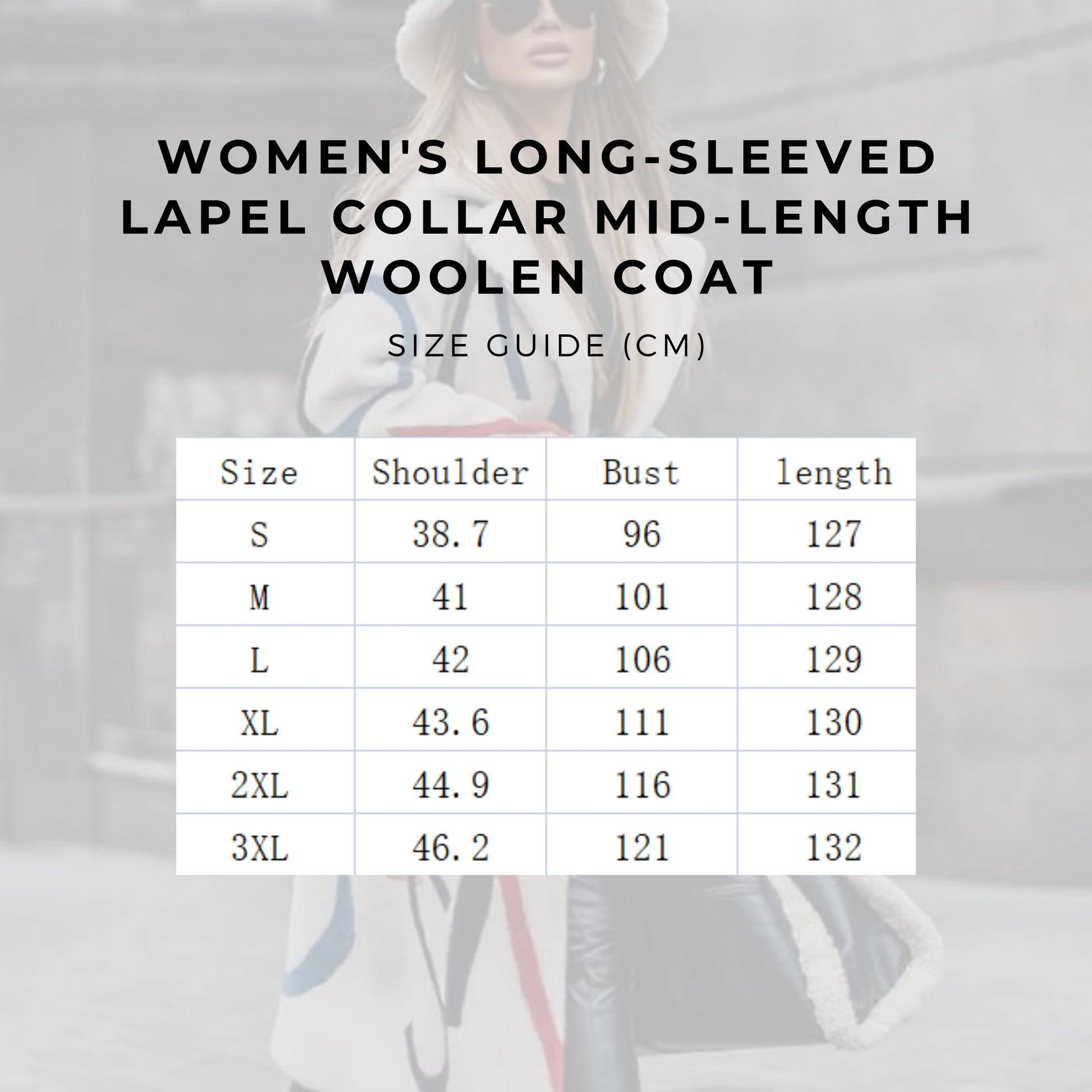 Women's Long-sleeved Lapel Collar Mid-length Woolen Coat - ChoreGirl