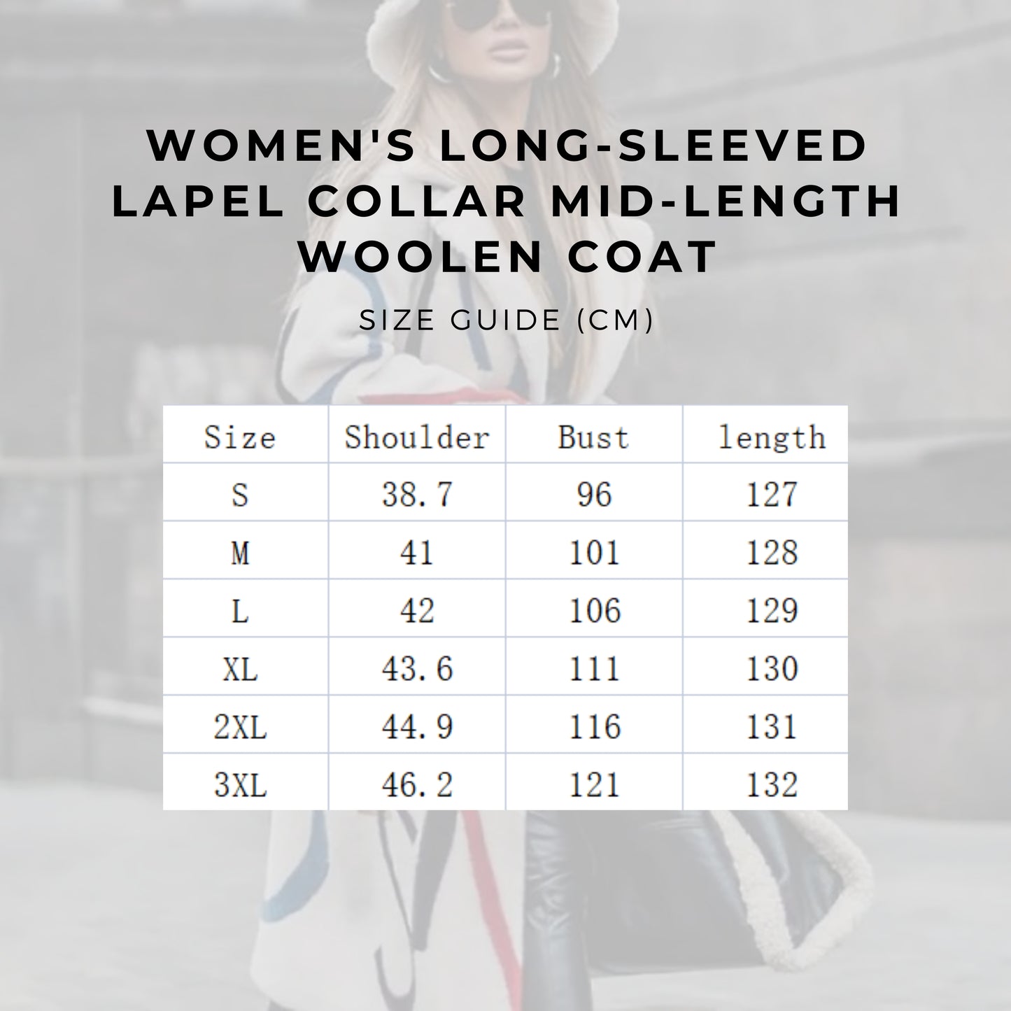 Women's Long-sleeved Lapel Collar Mid-length Woolen Coat - ChoreGirl