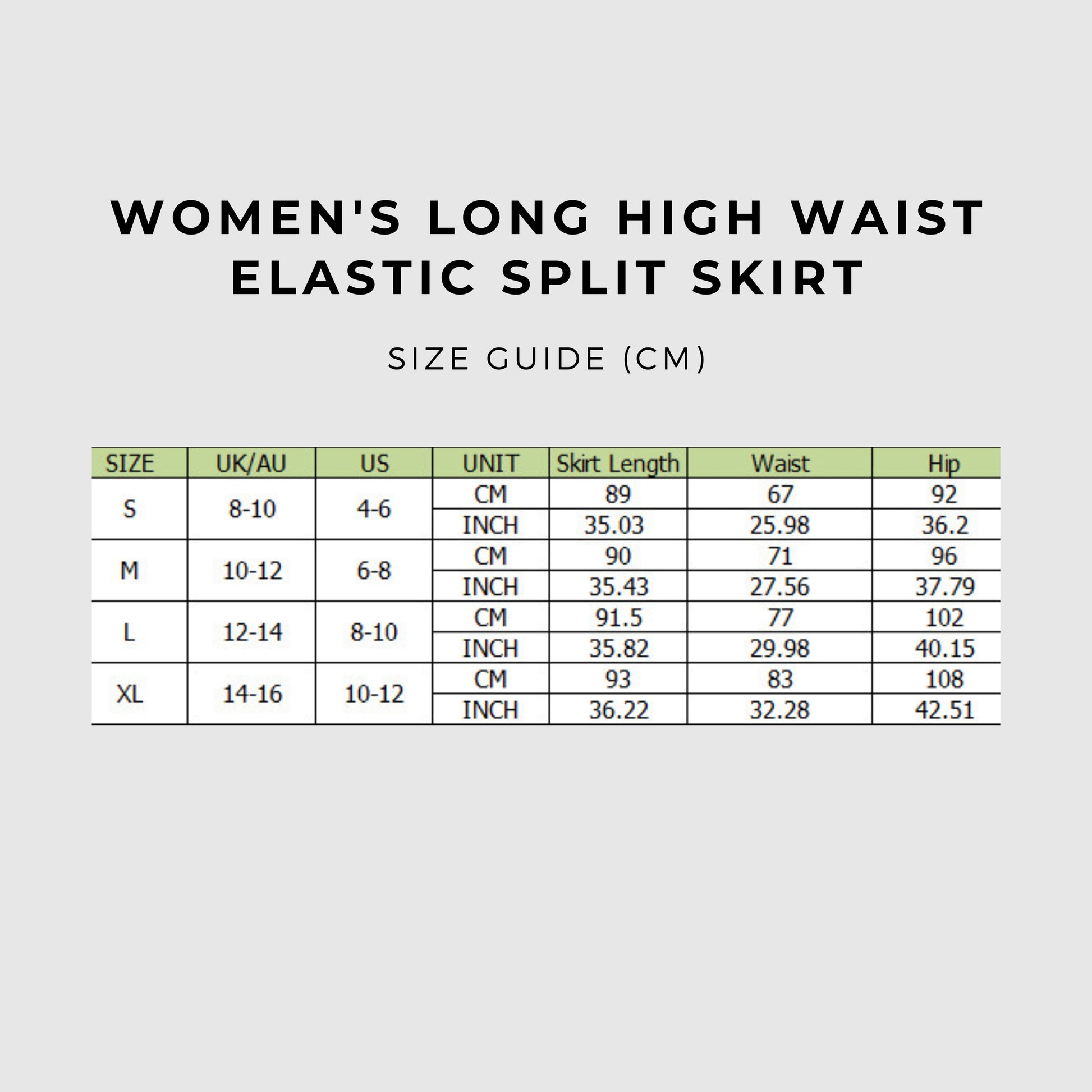 Women's Long High Waist Elastic Split Skirt - ChoreGirl