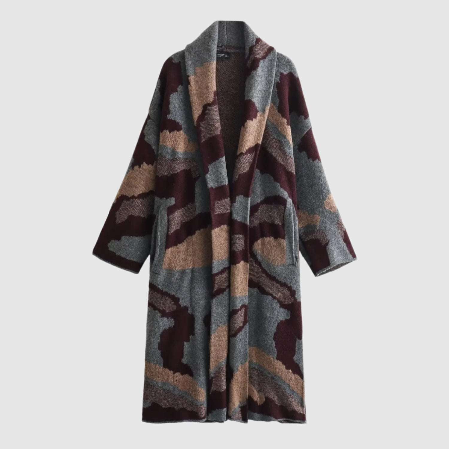 Women's Long Knitted Cardigan Coat - ChoreGirl